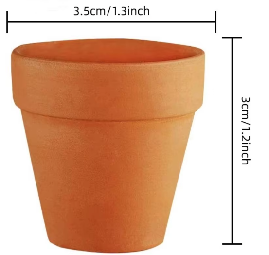 Set van 50 Mini Terracotta Bloempotten – Kleine Kleipotten met Drainagegaten voor Vetplanten en Cactussen