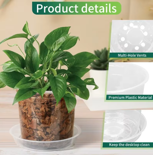 72-Delige Set Transparante Kweekpotten met Dienbladen en Plantenlabels – Plastic Zaai- en Kweekpotten met Drainage