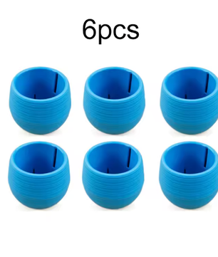 Set van 6 Decoratieve Bloempotten voor Binnen – Kunststof Mini Plantenpotten voor Bureau, Balkon en Kamerplanten