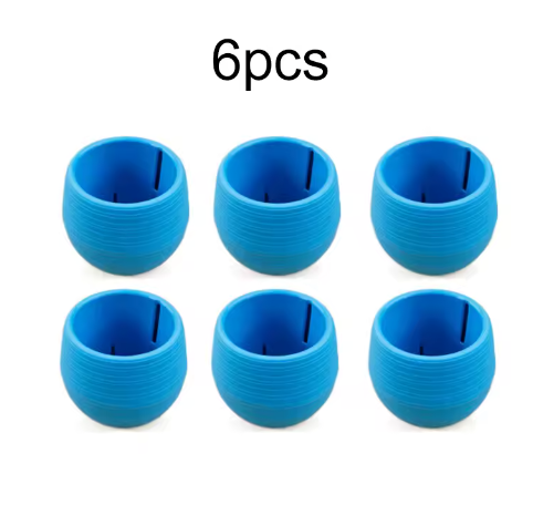 Set van 6 Decoratieve Bloempotten voor Binnen – Kunststof Mini Plantenpotten voor Bureau, Balkon en Kamerplanten