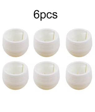 Set van 6 Decoratieve Bloempotten voor Binnen – Kunststof Mini Plantenpotten voor Bureau, Balkon en Kamerplanten