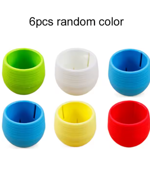 Set van 6 Decoratieve Bloempotten voor Binnen – Kunststof Mini Plantenpotten voor Bureau, Balkon en Kamerplanten