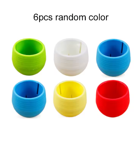 Set van 6 Decoratieve Bloempotten voor Binnen – Kunststof Mini Plantenpotten voor Bureau, Balkon en Kamerplanten