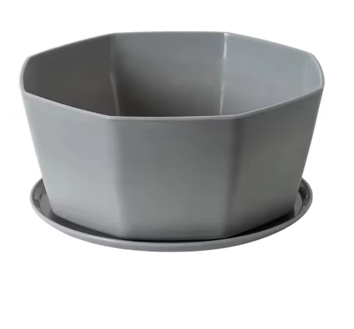 Eenvoudige Bloempot voor Binnen – Kunststof Plantenpot met Grote Opening en Bodembak