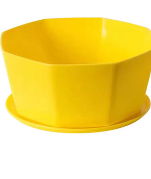 Eenvoudige Bloempot voor Binnen – Kunststof Plantenpot met Grote Opening en Bodembak