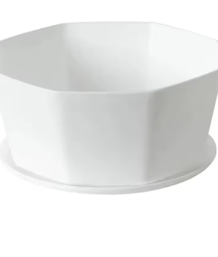 Eenvoudige Bloempot voor Binnen – Kunststof Plantenpot met Grote Opening en Bodembak