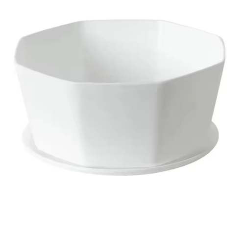 Eenvoudige Bloempot voor Binnen – Kunststof Plantenpot met Grote Opening en Bodembak