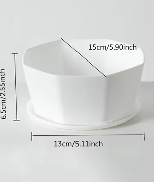 Eenvoudige Bloempot voor Binnen – Kunststof Plantenpot met Grote Opening en Bodembak