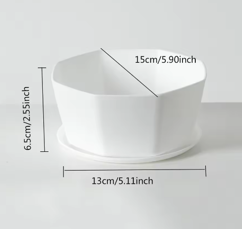 Eenvoudige Bloempot voor Binnen – Kunststof Plantenpot met Grote Opening en Bodembak