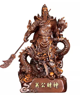 Guan Gong Standbeeld van Hars – Decoratief Beeld voor Huis en Winkel