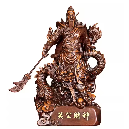 Guan Gong Standbeeld van Hars – Decoratief Beeld voor Huis en Winkel