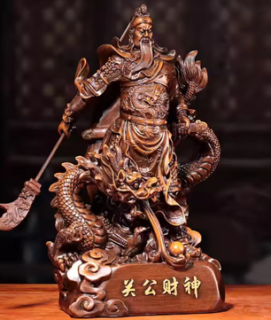 Guan Gong Standbeeld van Hars – Decoratief Beeld voor Huis en Winkel