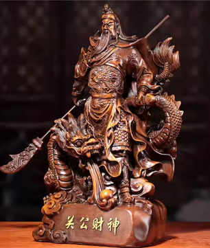 Guan Gong Standbeeld van Hars – Decoratief Beeld voor Huis en Winkel