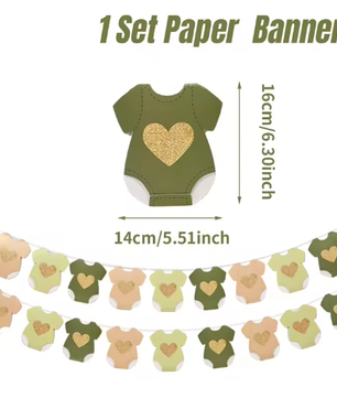 Baby Douche Papieren Slinger – Baby Romper Waslijn Decoratie voor Feest