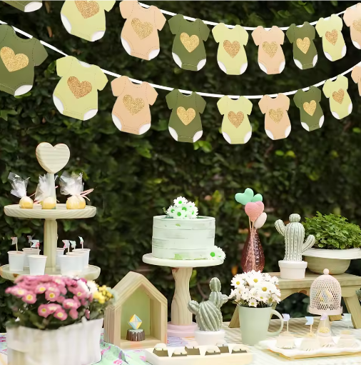 Baby Douche Papieren Slinger – Baby Romper Waslijn Decoratie voor Feest