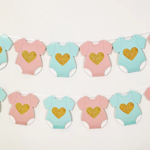 Baby Douche Papieren Slinger – Baby Romper Waslijn Decoratie voor Feest