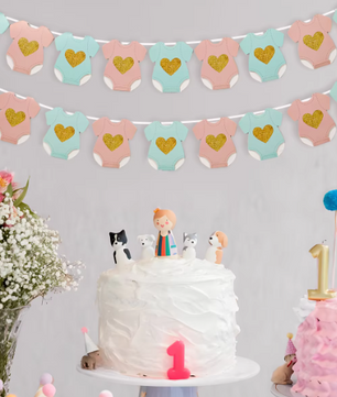 Baby Douche Papieren Slinger – Baby Romper Waslijn Decoratie voor Feest