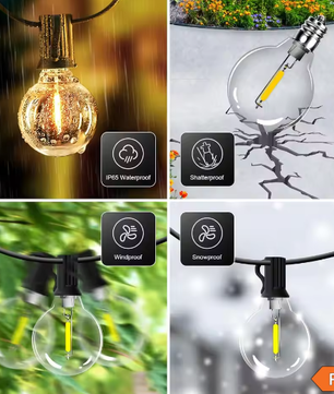 G40 LED Globe Lichtslinger voor Buiten – Waterdichte Tuinverlichting met EU Stekker