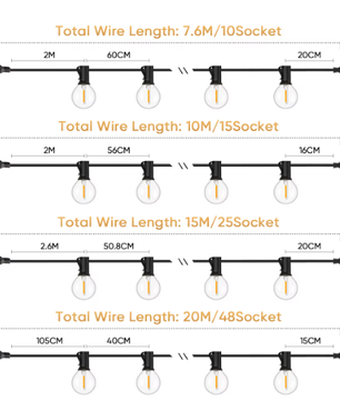 G40 LED Lichtslinger Buiten – Waterdichte Onbreekbare Globe Feestverlichting