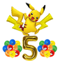 Pikachu Verjaardagsfeest Decoratie Set – Ballonnen, Banner en Servies voor Kinderfeest