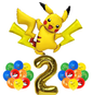 Pikachu Verjaardagsfeest Decoratie Set – Ballonnen, Banner en Servies voor Kinderfeest