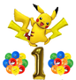 Pikachu Verjaardagsfeest Decoratie Set – Ballonnen, Banner en Servies voor Kinderfeest