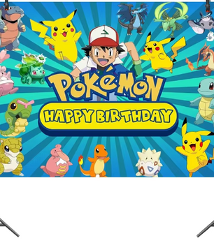 Pikachu Verjaardagsfeest Decoratie Set – Ballonnen, Banner en Servies voor Kinderfeest