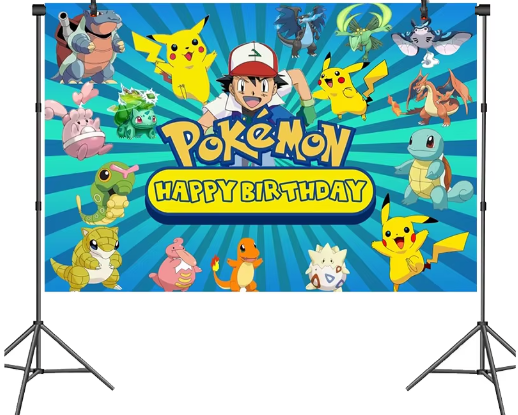 Pikachu Verjaardagsfeest Decoratie Set – Ballonnen, Banner en Servies voor Kinderfeest