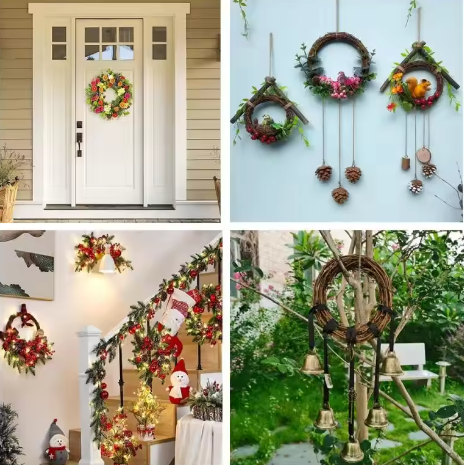Natuurlijke Rotan Krans – Handgeweven DIY Decoratie voor Deur en Muur