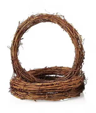 Natuurlijke Rotan Krans – Handgeweven DIY Decoratie voor Deur en Muur