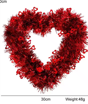 Hartvormige Bloemenkrans voor Valentijnsdag – Romantische Deurdecoratie