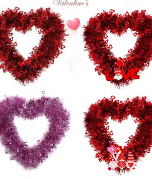 Hartvormige Bloemenkrans voor Valentijnsdag – Romantische Deurdecoratie
