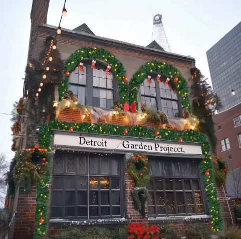 Kunstmatige Kerst Garland met 100 LED – Groene Kerst Slingerdecoratie 10 m
