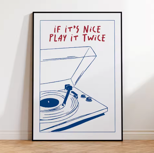 Retro Groovy Muziek Poster – Moderne Canvas Wanddecoratie