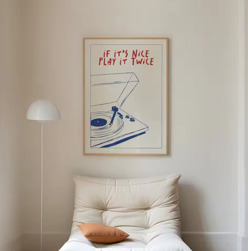 Retro Groovy Muziek Poster – Moderne Canvas Wanddecoratie