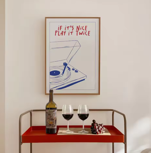 Retro Groovy Muziek Poster – Moderne Canvas Wanddecoratie