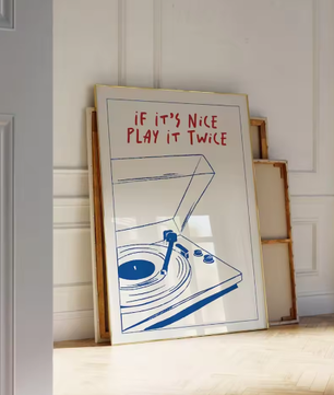 Retro Groovy Muziek Poster – Moderne Canvas Wanddecoratie