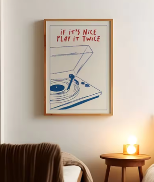 Retro Groovy Muziek Poster – Moderne Canvas Wanddecoratie