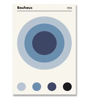 Bauhaus Minimalistische Zwart-Wit Canvas Poster Wanddecoratie