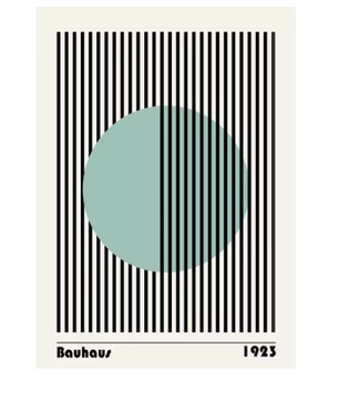 Bauhaus Minimalistische Zwart-Wit Canvas Poster Wanddecoratie