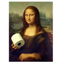Grappige Mona Lisa Toiletrol Canvas Poster Badkamer Wanddecoratie