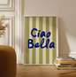 Ciao Bella Canvas Poster – Italiaanse Quote Wanddecoratie