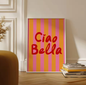 Ciao Bella Canvas Poster – Italiaanse Quote Wanddecoratie