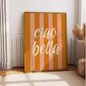 Ciao Bella Canvas Poster – Italiaanse Quote Wanddecoratie