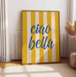 Ciao Bella Canvas Poster – Italiaanse Quote Wanddecoratie