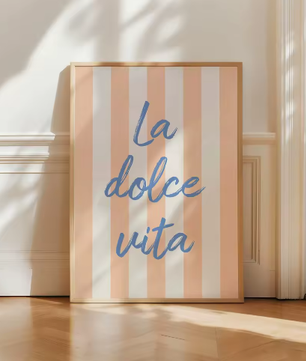 Ciao Bella Canvas Poster – Italiaanse Quote Wanddecoratie