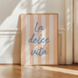 Ciao Bella Canvas Poster – Italiaanse Quote Wanddecoratie