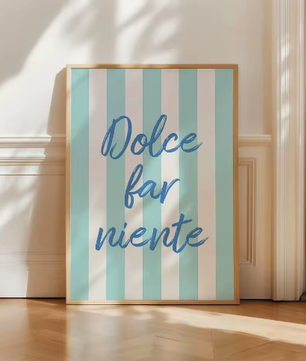Ciao Bella Canvas Poster – Italiaanse Quote Wanddecoratie