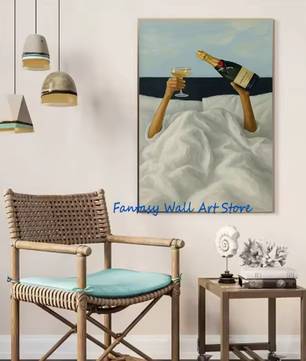 Mediterrane Strand Poster – Italiaanse Kust Canvas Wanddecoratie
