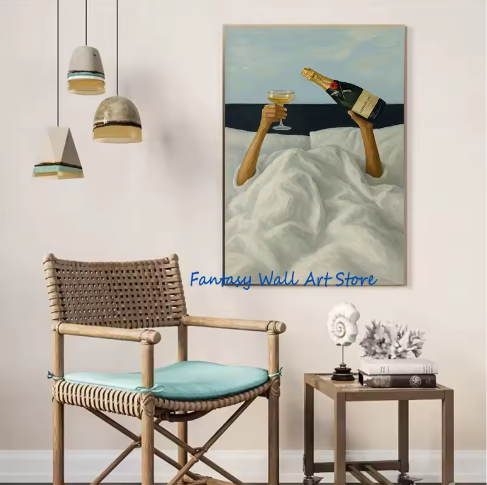 Mediterrane Strand Poster – Italiaanse Kust Canvas Wanddecoratie